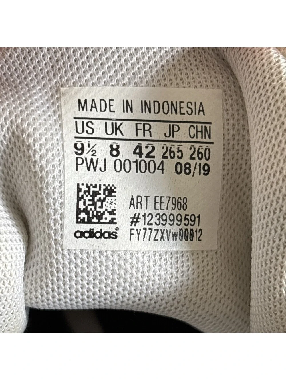 Adidas Hoops 2.0 White Sneakers Low Top Casual Shoes EE7968 Size US Men 9.5
